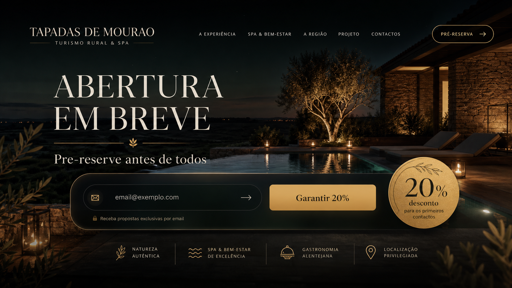 Tapadas de Mourão abertura em breve